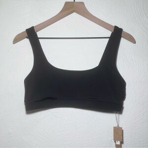 SKIMS Signature Swim Tank Bikini Top in Onyx
